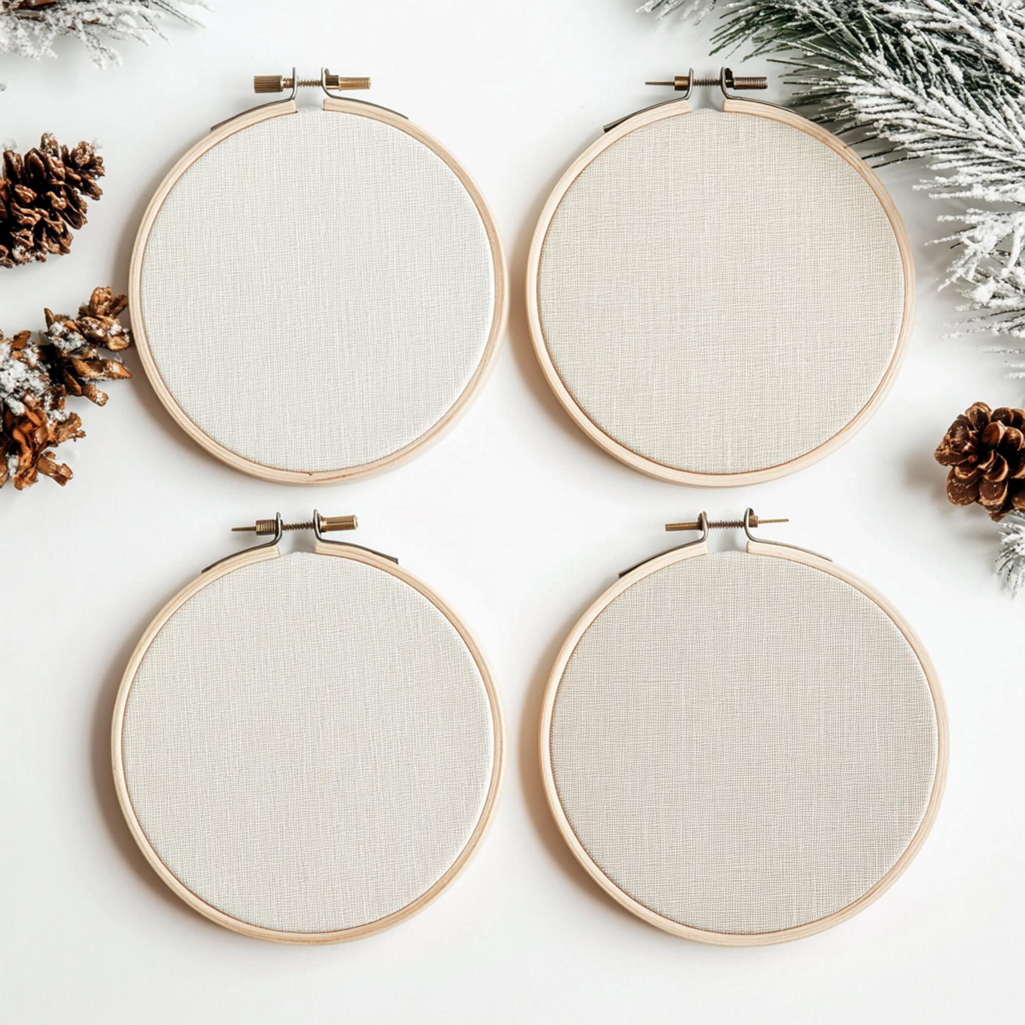 Three sample embroidered patches displayed